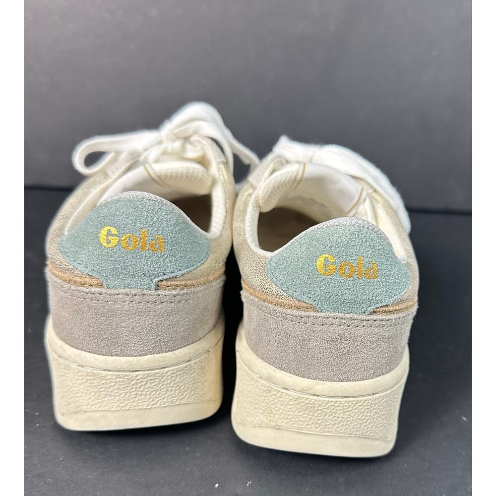 Gola Superslam Blaze Sneakers Womens Size 6.5 Gold Metallic Shimmer Shoes - Picture 4 of 10